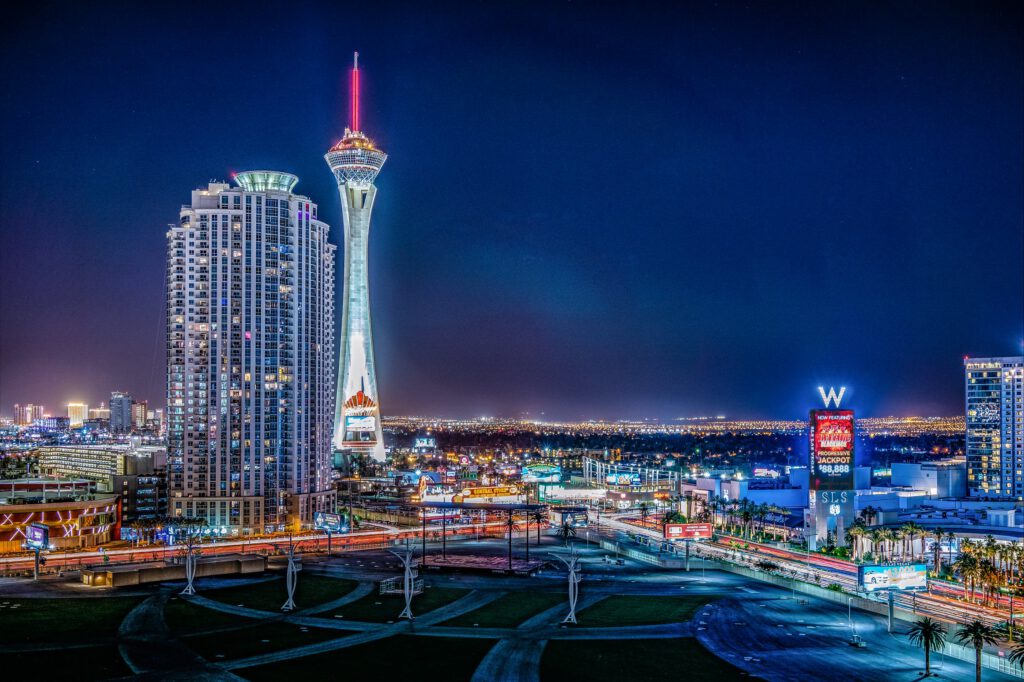 Las Vegas casino's op een foto